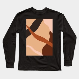 Abstract Earth Tones Long Sleeve T-Shirt